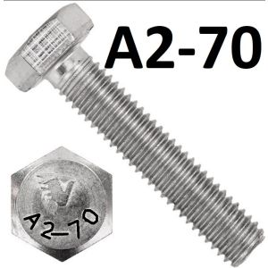 Болт нерж 8*40 DIN 933  А2-70